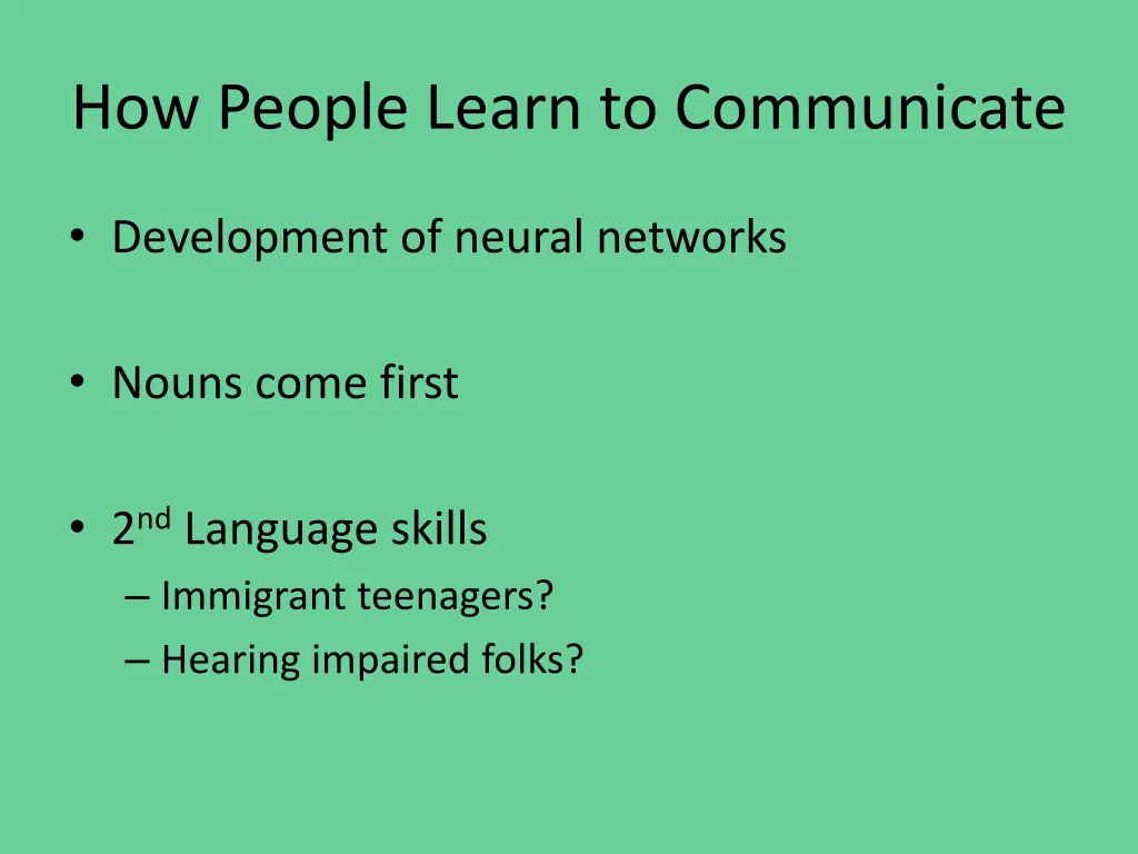 how people learn to communicate