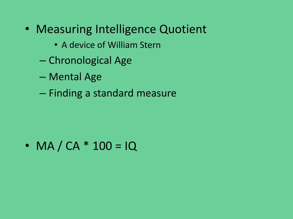 measuring intelligence quotient a device