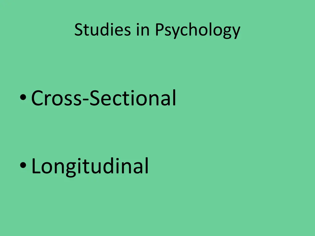 studies in psychology
