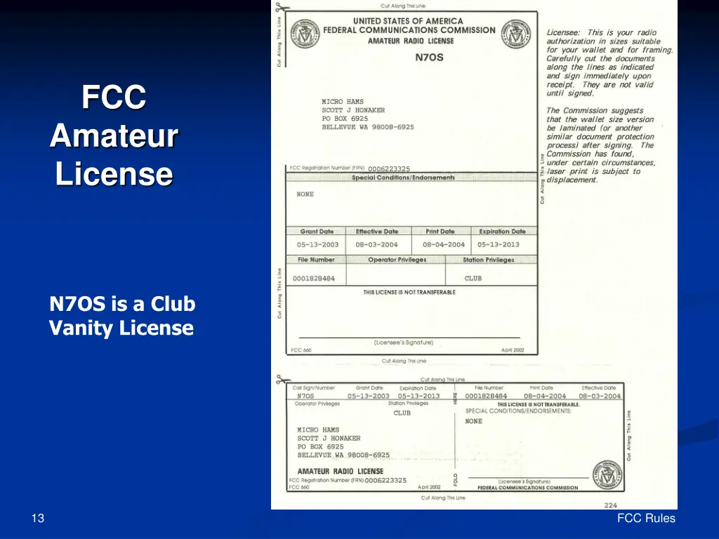 fcc amateur license