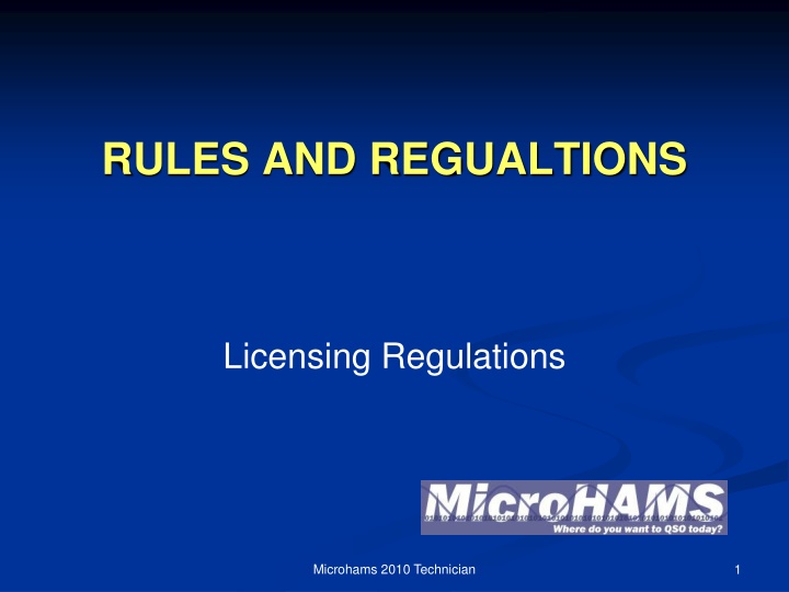 rules and regualtions