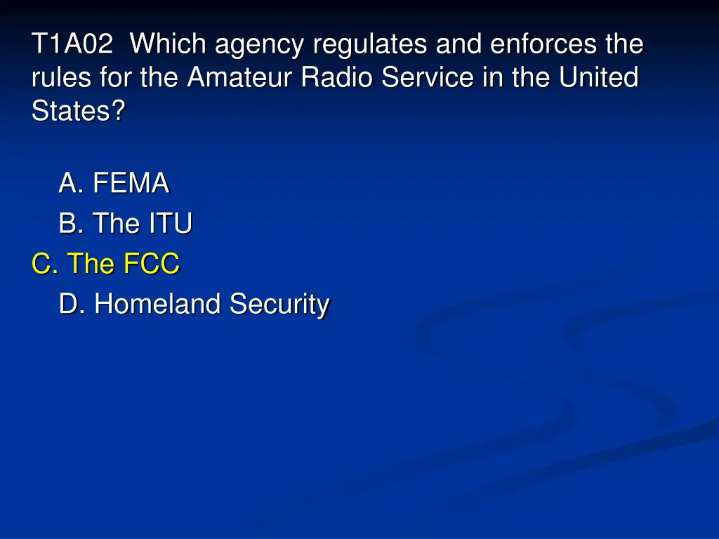 t1a02 which agency regulates and enforces 1