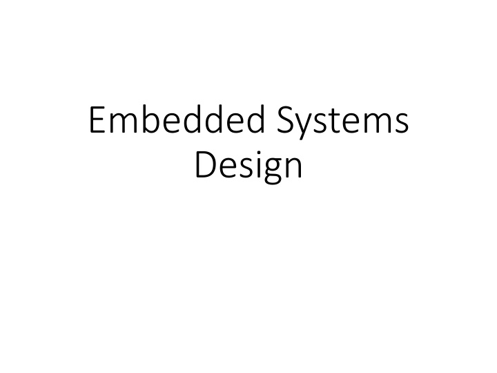 embedded systems design