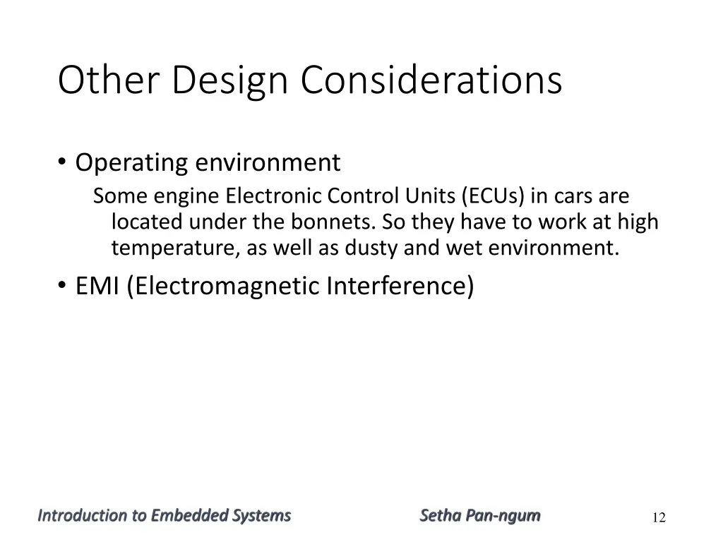 other design considerations 2