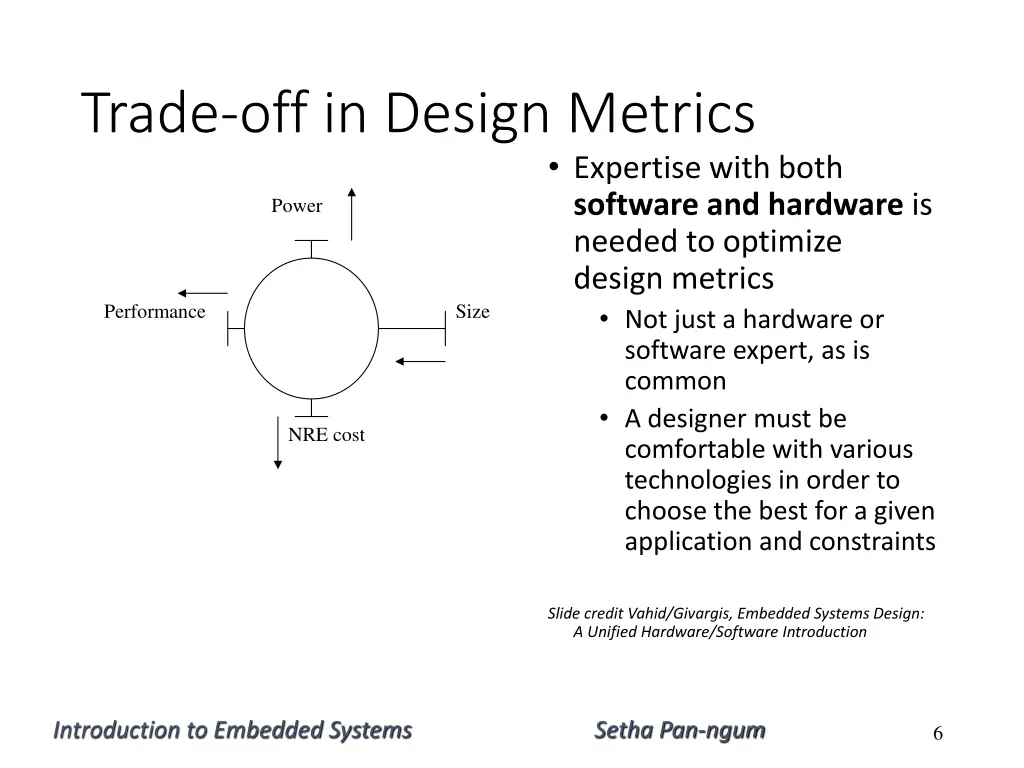 trade off in design metrics