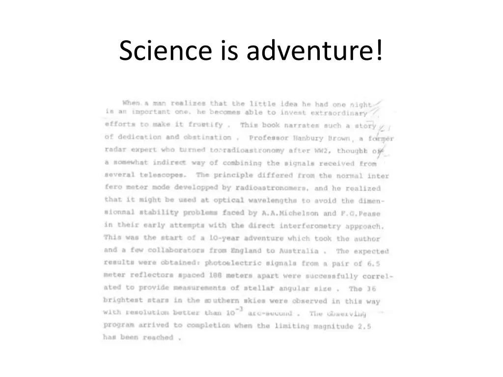 science is adventure
