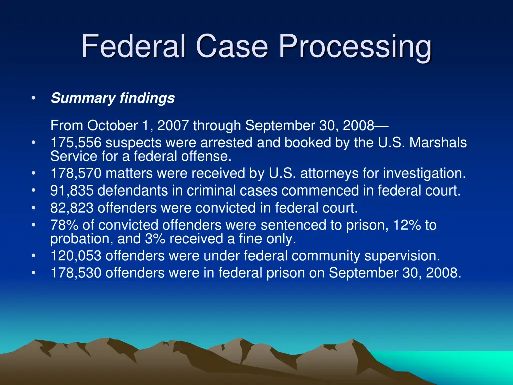 federal case processing