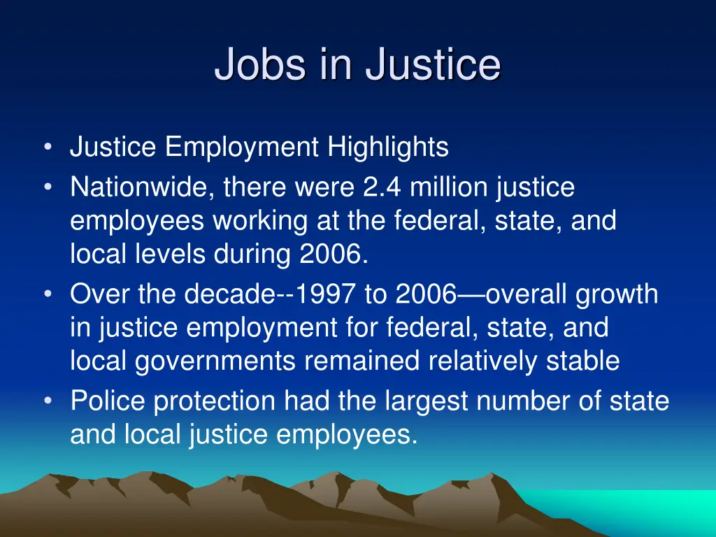 jobs in justice
