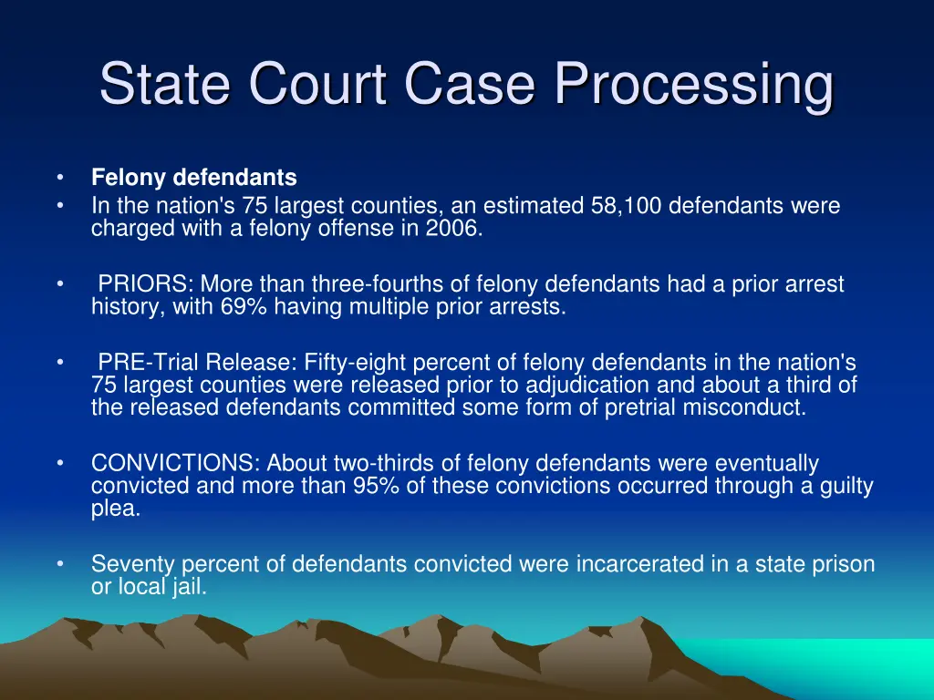 state court case processing