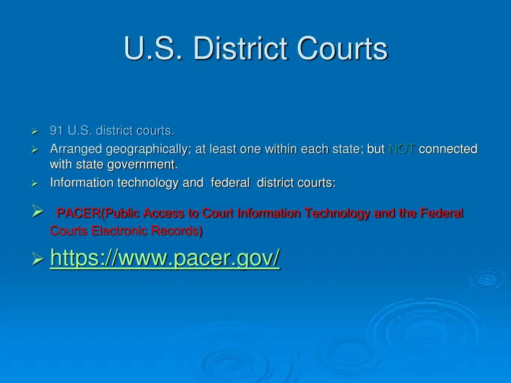 u s district courts