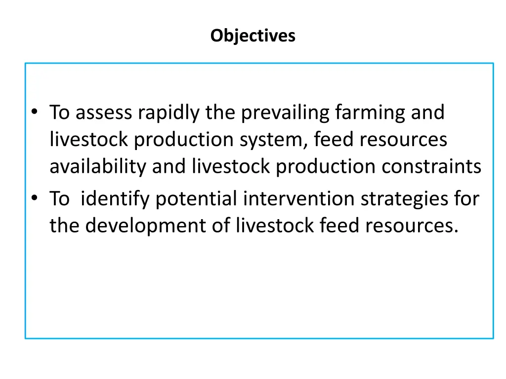 objectives