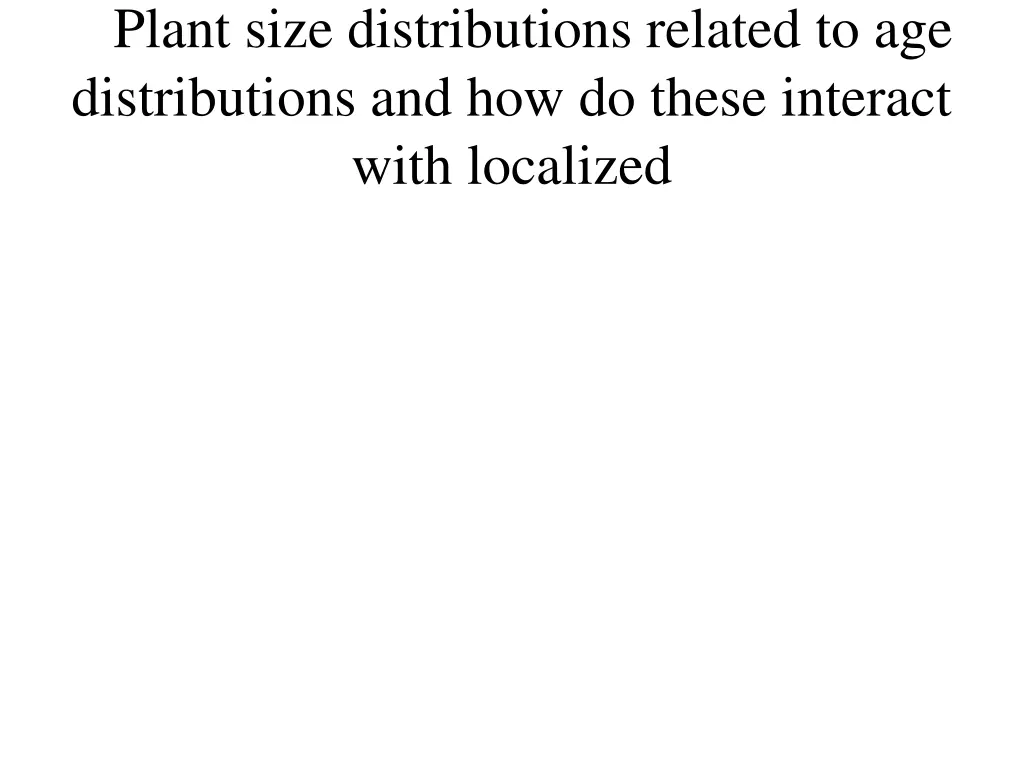 plant size distributions related