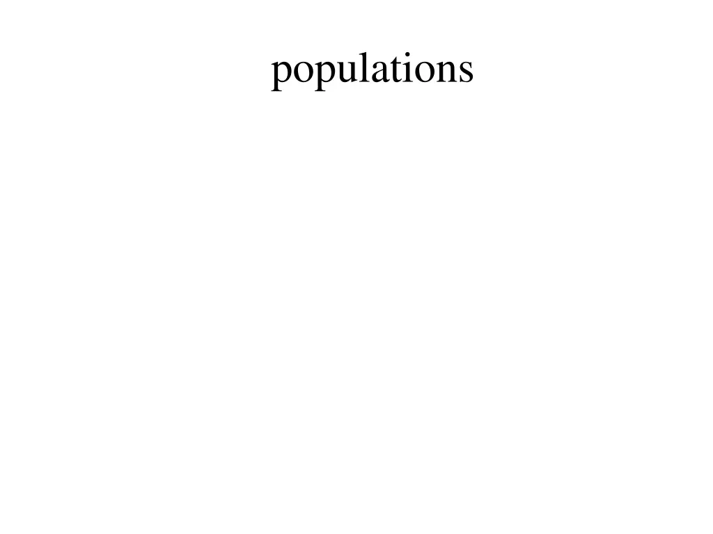 populations
