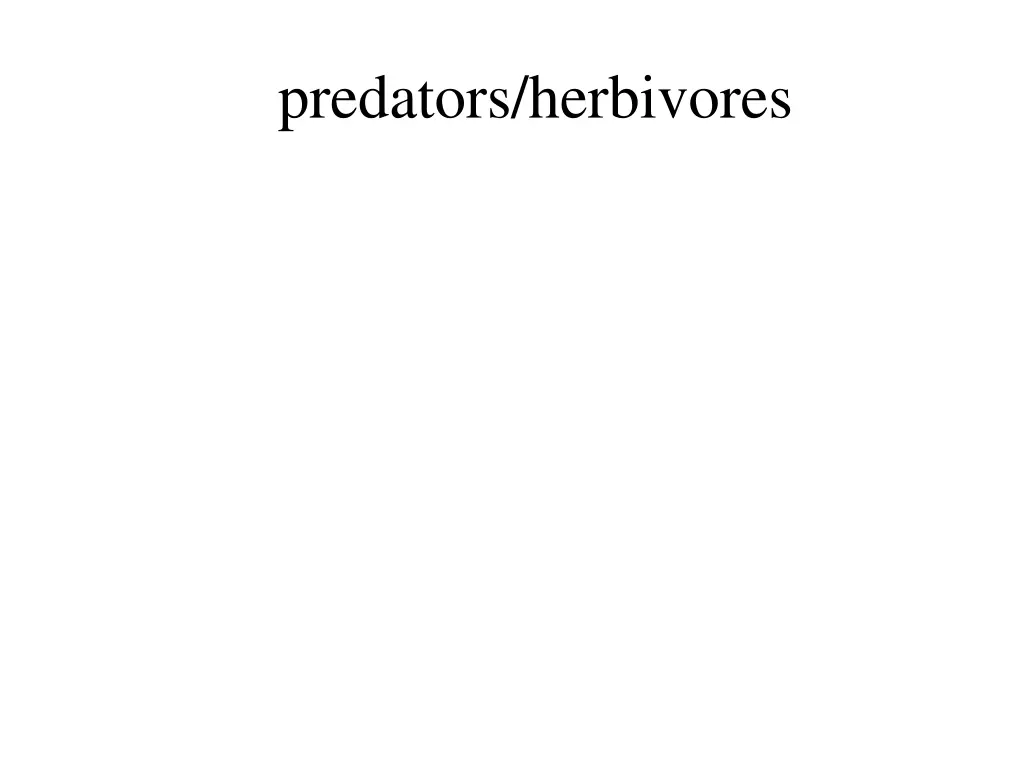 predators herbivores