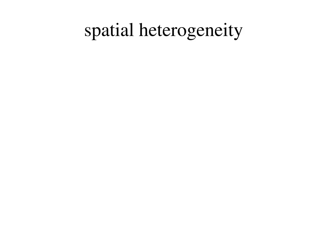 spatial heterogeneity