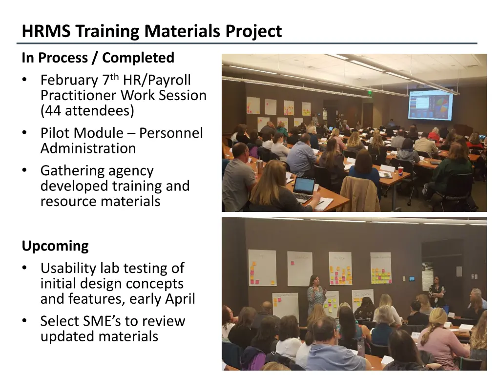 hrms training materials project