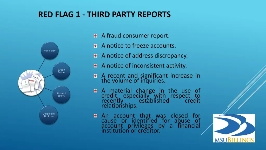 red flag 1 third party reports