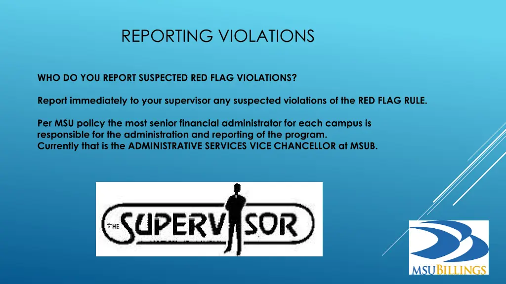 reporting violations