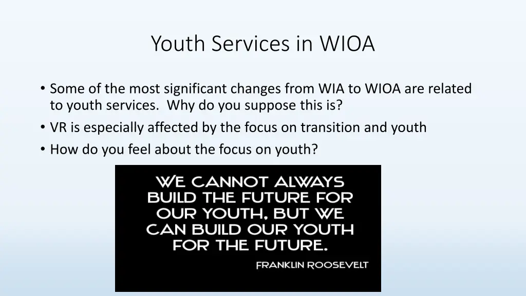 youth services in wioa