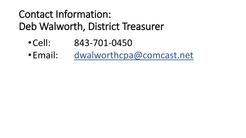 contact information contact information