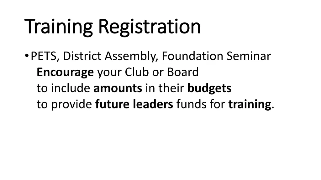 training registration training registration