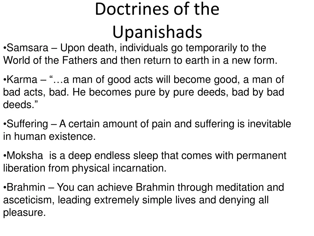 doctrines of the upanishads