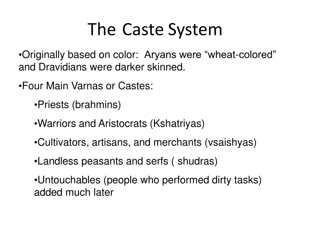 the caste system