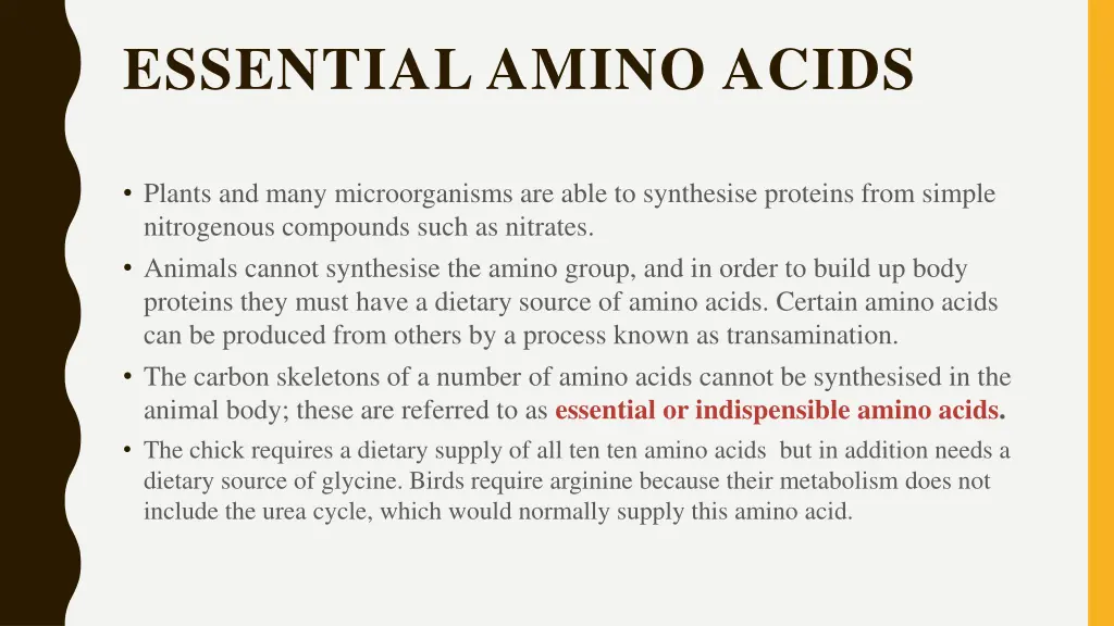 essential amino acids