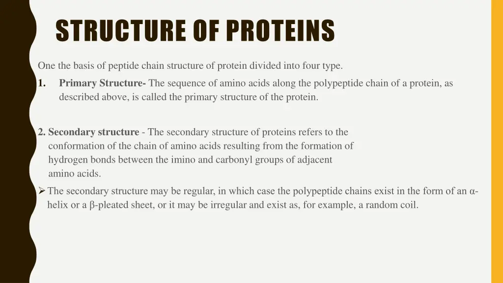 structure of proteins