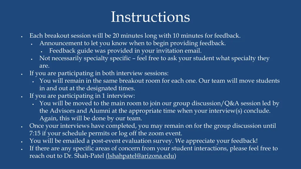 instructions