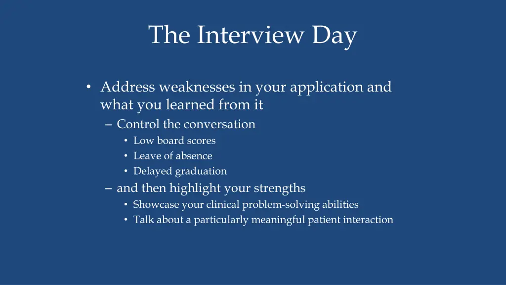 the interview day 4