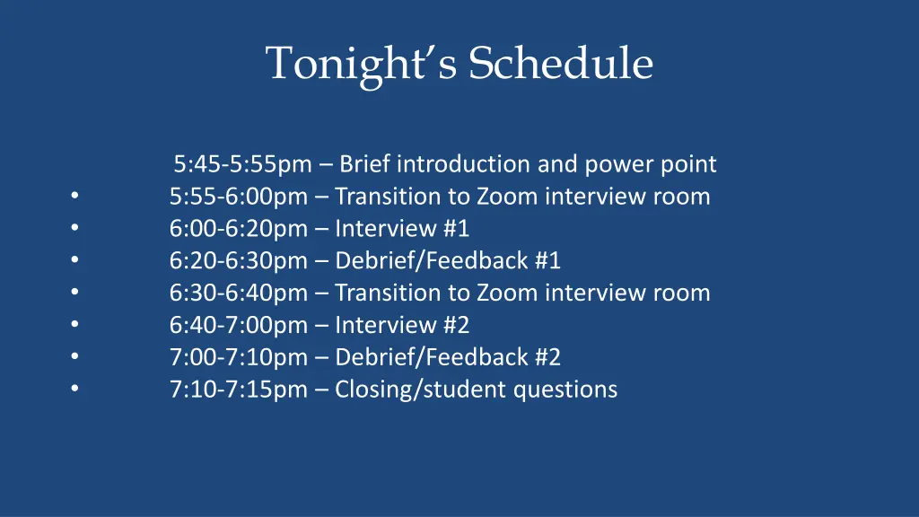 tonight s schedule