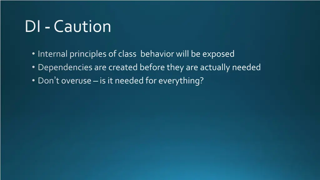 di caution