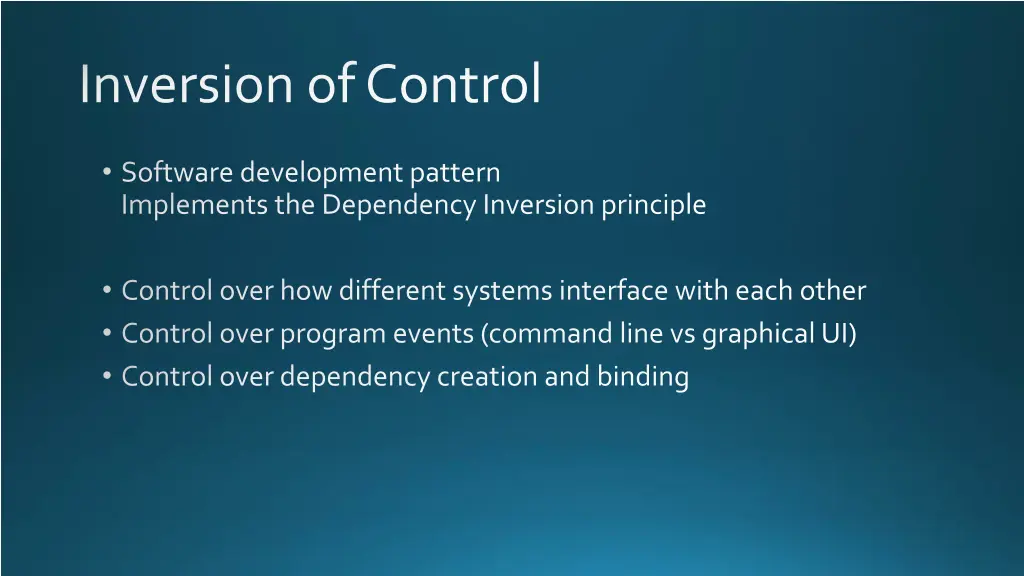 inversion of control