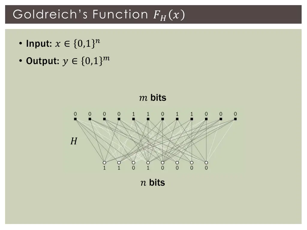 goldreich s function