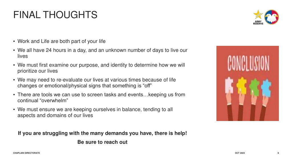final thoughts