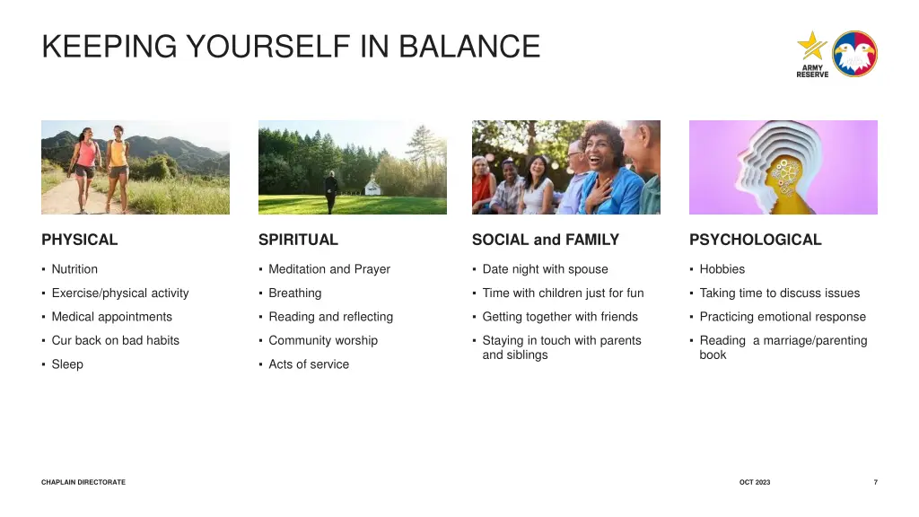 keeping yourself in balance