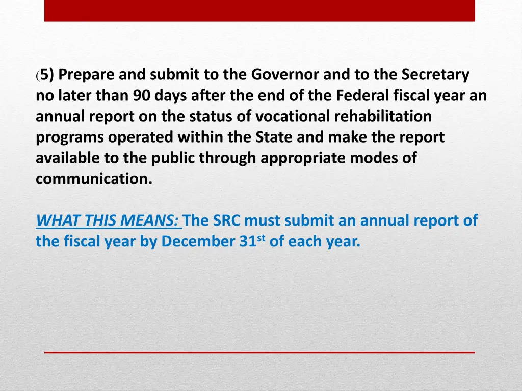 5 prepare and submit to the governor