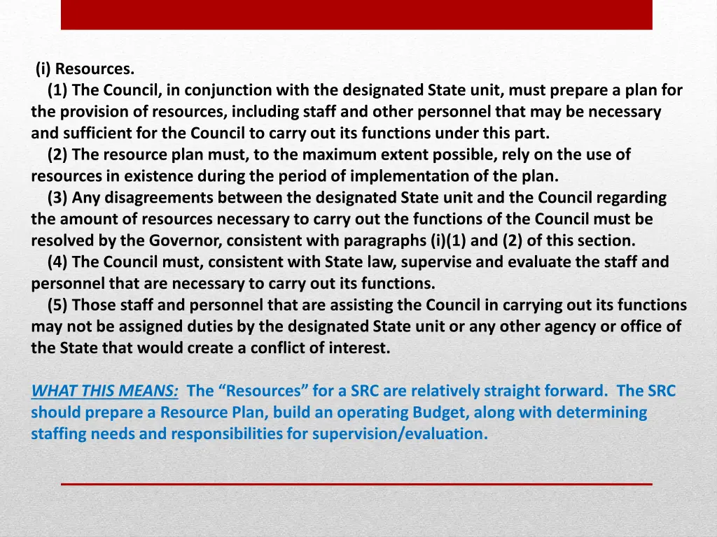 i resources 1 the council in conjunction with