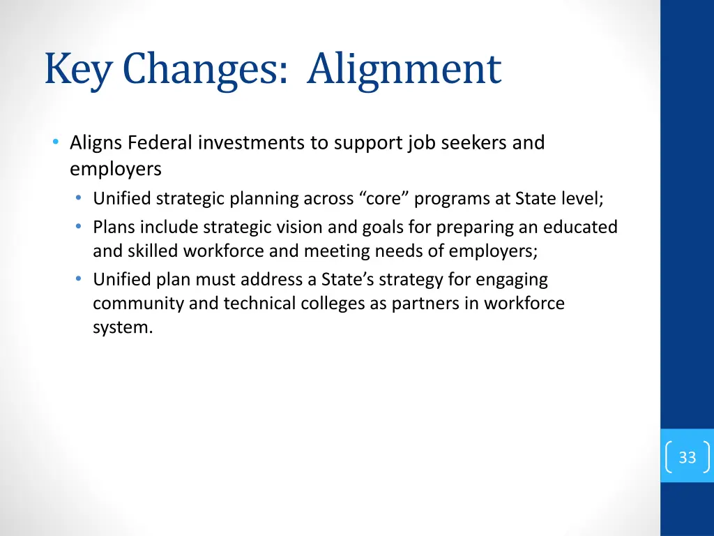 key changes alignment