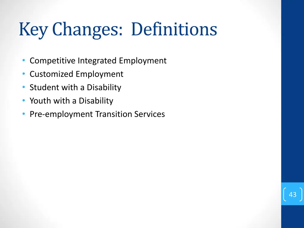 key changes definitions
