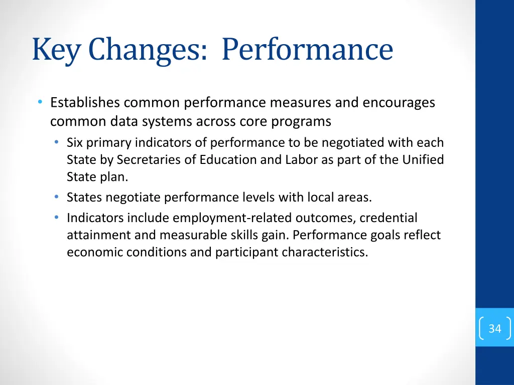 key changes performance
