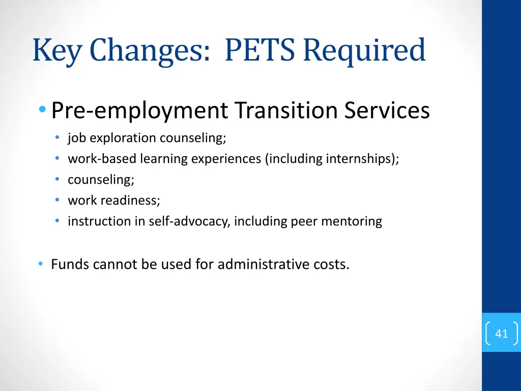 key changes pets required