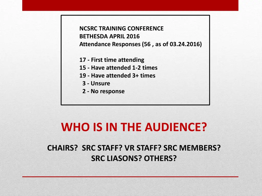 ncsrc training conference bethesda april 2016