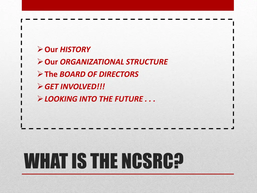 our history our organizational structure