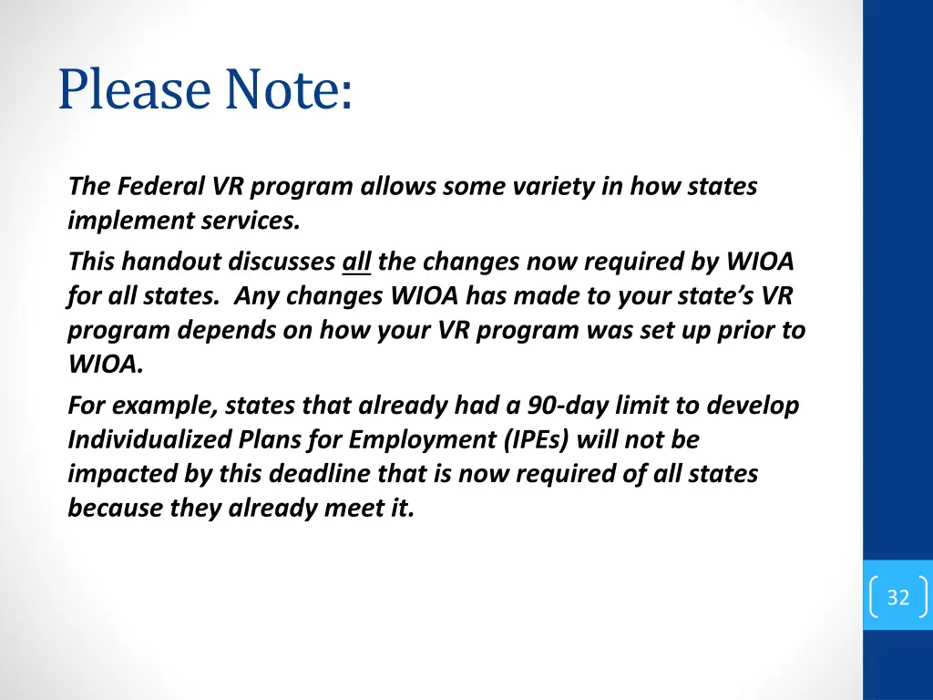 please note