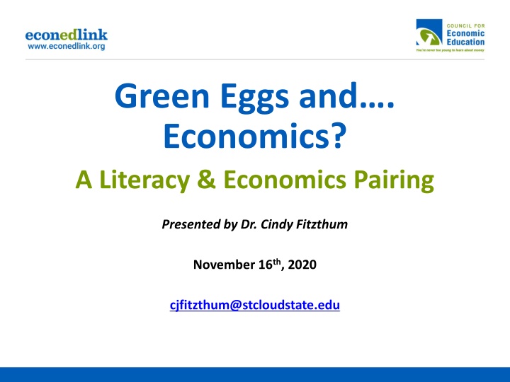 green eggs and economics a literacy economics