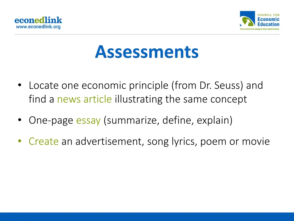 locate one economic principle from dr seuss