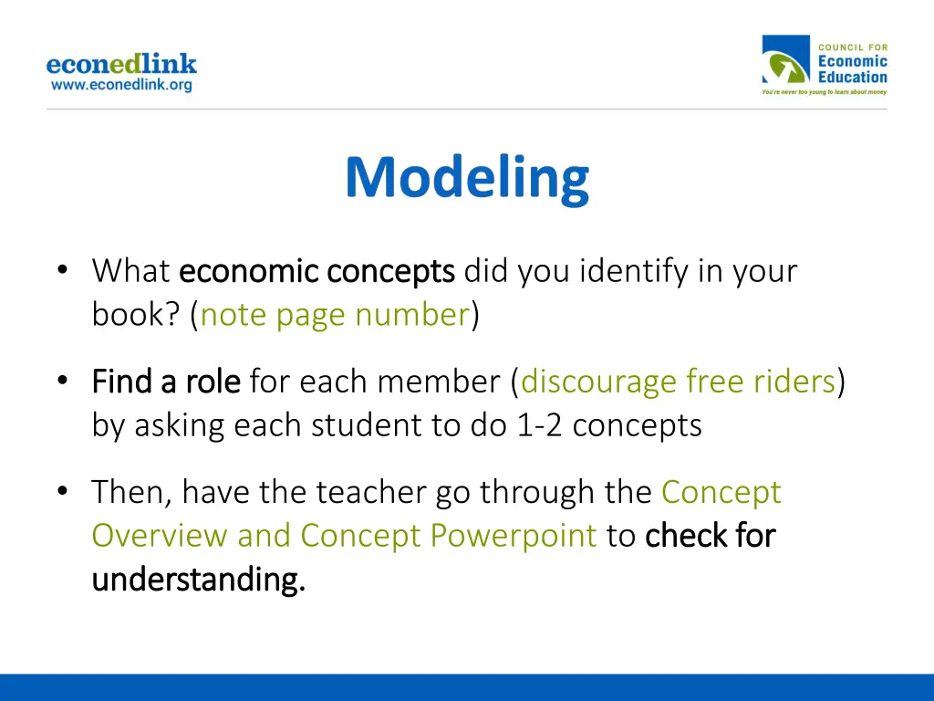 what economic concepts economic concepts