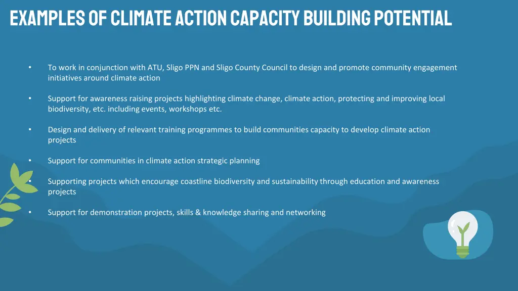 examples of climate action capacity building
